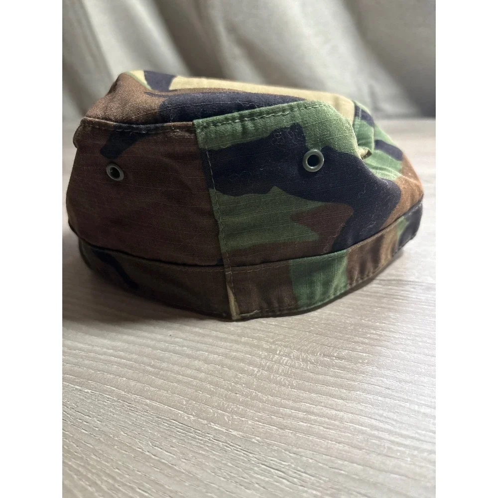 US Military Woodland Camo‎ Patrol Cap Hot Weather Ripstop Hat Size 6 5/8 Atlas